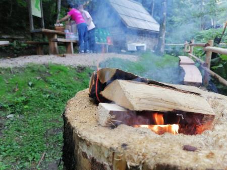Prikaz mletja žita v Žagerskem mlinu